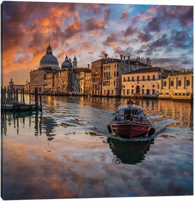 Sunset In Venice Canvas Art Print - Nejdet Duzen