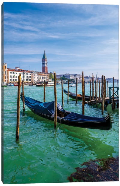 Gondolas And Venice Canvas Art Print - Jordy Blue