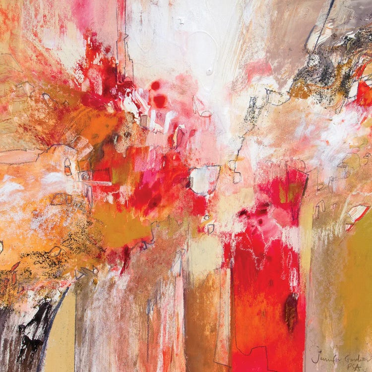 Flow Red Vii by Jennifer Gardner wall art