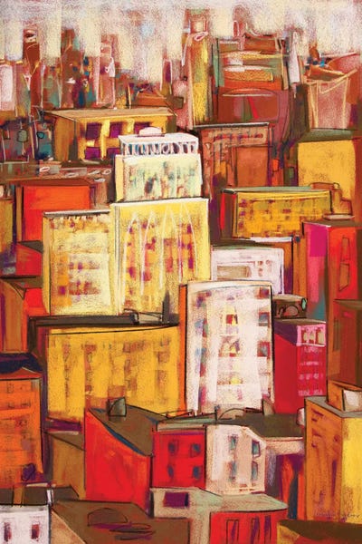 Orange Glow IX by Jennifer Gardner framed canvas print