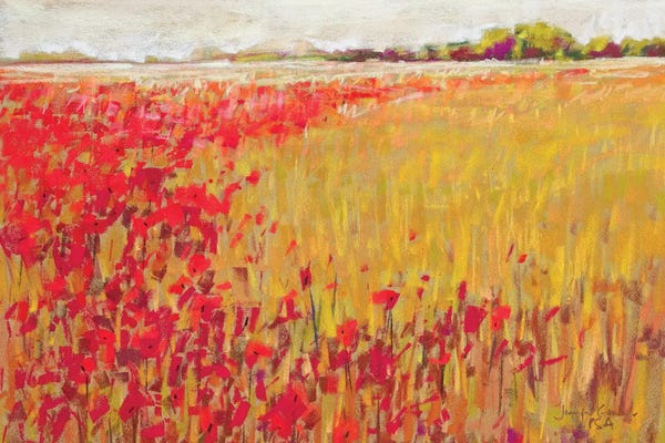 Jennifer Gardner: Poppies' Evening Light IV by Jennifer Gardner