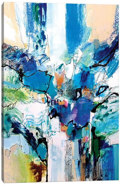 Blue & Green Series II Canvas Art Print - Jennifer Gardner