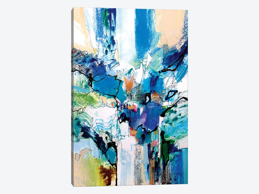 Blue & Green Series II by Jennifer Gardner 1-piece Canvas Art Print