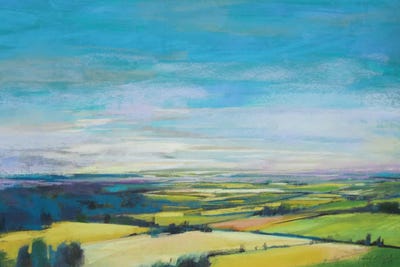 Patchwork Fields by Jennifer Gardner framed canvas print