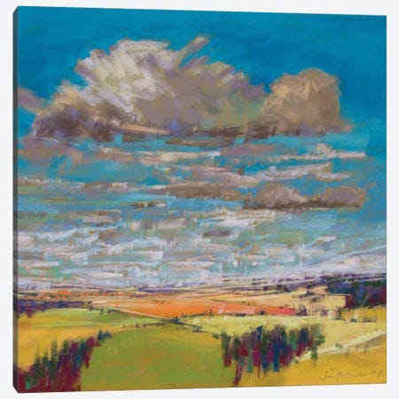 Patchwork Fields And Summer Clouds Canvas Print #NER64} by Jennifer Gardner Canvas Art Print