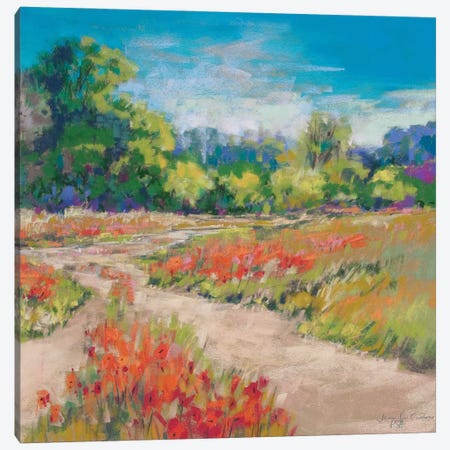 Poppy Path Canvas Print #NER67} by Jennifer Gardner Canvas Print