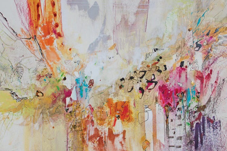 White And Gold Leaf 2 by Jennifer Gardner wall art