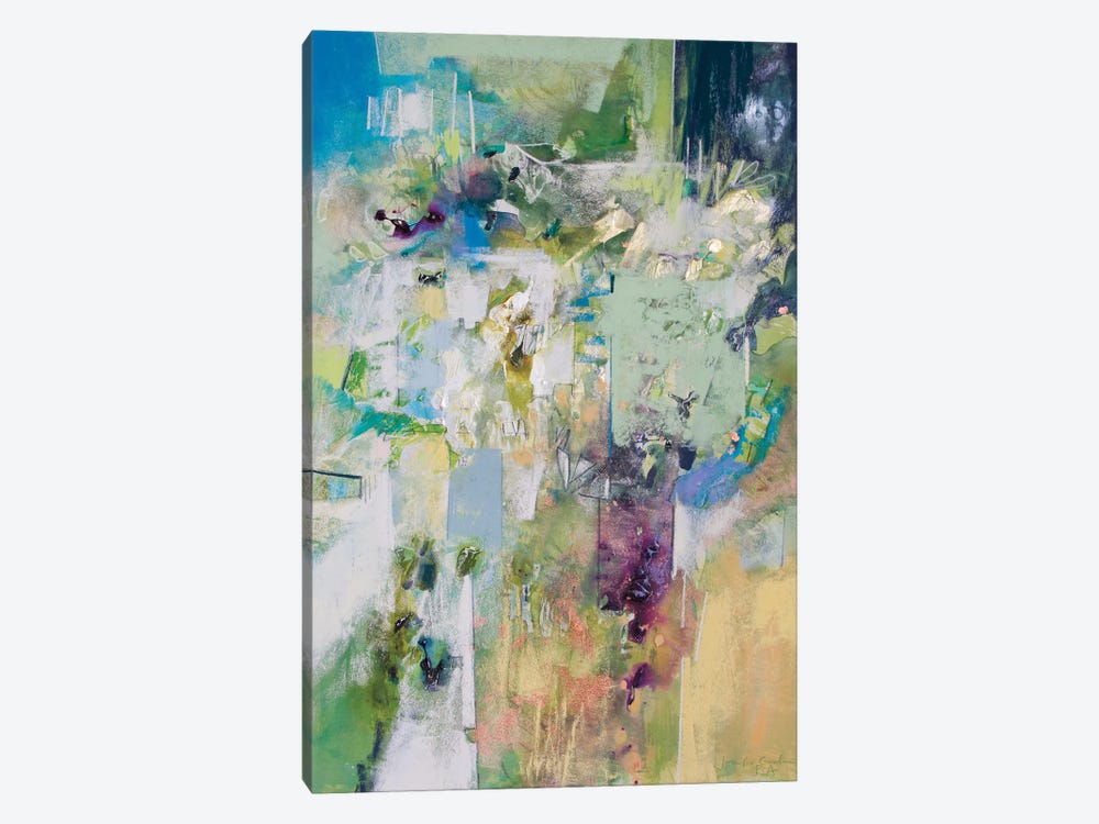 Blue & Green Series V by Jennifer Gardner 1-piece Canvas Art