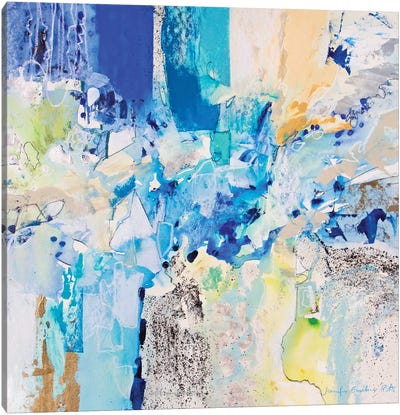 Blue Series VIII Canvas Art Print - Jennifer Gardner