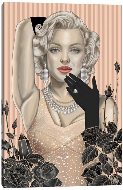 The Dress Canvas Art Print - Marilyn Monroe
