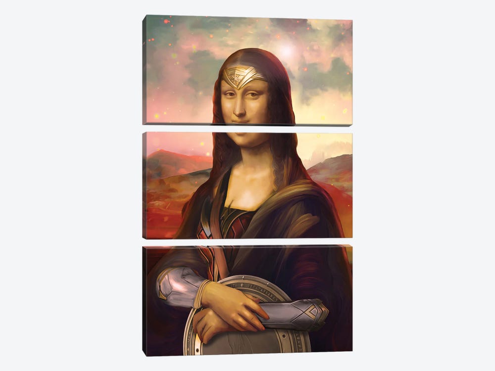Wonder Mona Lisa by Nettsch 3-piece Canvas Art