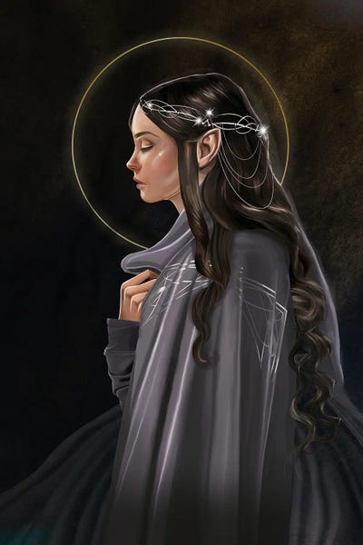 Luthien Tinuviel by Nettsch art print