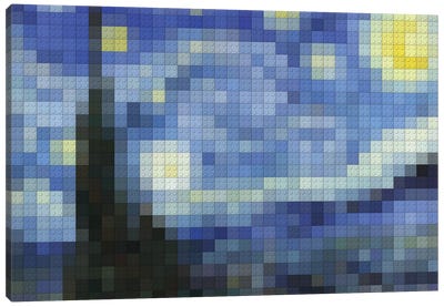 A Starry Night Canvas Art Print - Lego