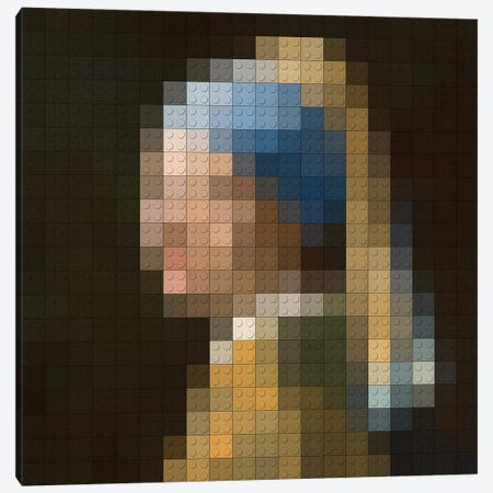 Girl With A Pearl Earring (Module) Canvas Print #NET125} by Nettsch Art Print