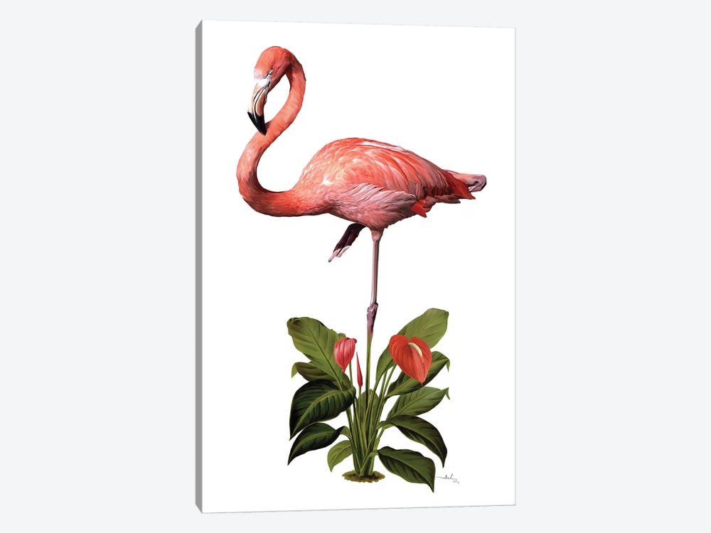 Frollein Flamingo by Nettsch 1-piece Art Print