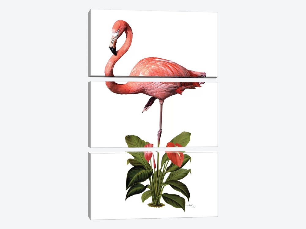 Frollein Flamingo by Nettsch 3-piece Art Print