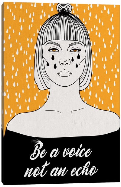 Be A Voice Not An Echo Canvas Art Print - Voting Rights Art