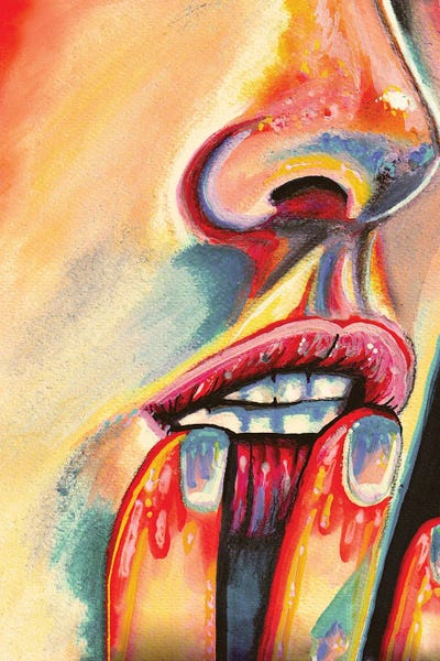 Neon Babe by Nettsch framed canvas print