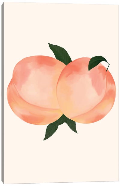 Apricot Canvas Art Print - Minimalist Kitchen Art