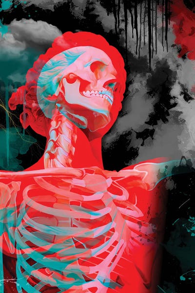 Skeletons: Statue, Double Exposure by Nettsch