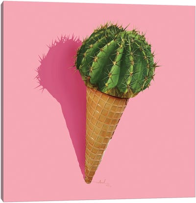 Caramba Cacti Canvas Art Print - Ice Cream & Popsicle Art