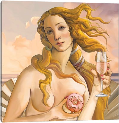 Birth Of Venus Canvas Art Print - Crude Humor Art