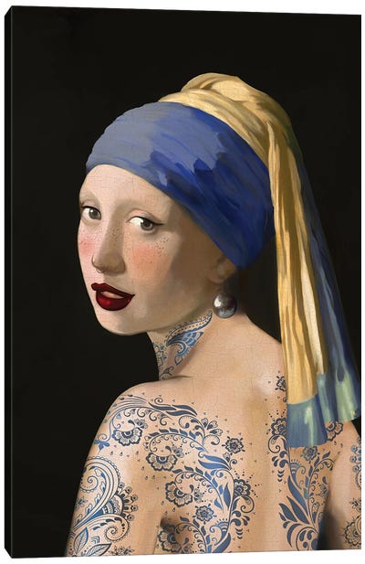 Girl With A Pearl Earring Canvas Art Print - Nettsch