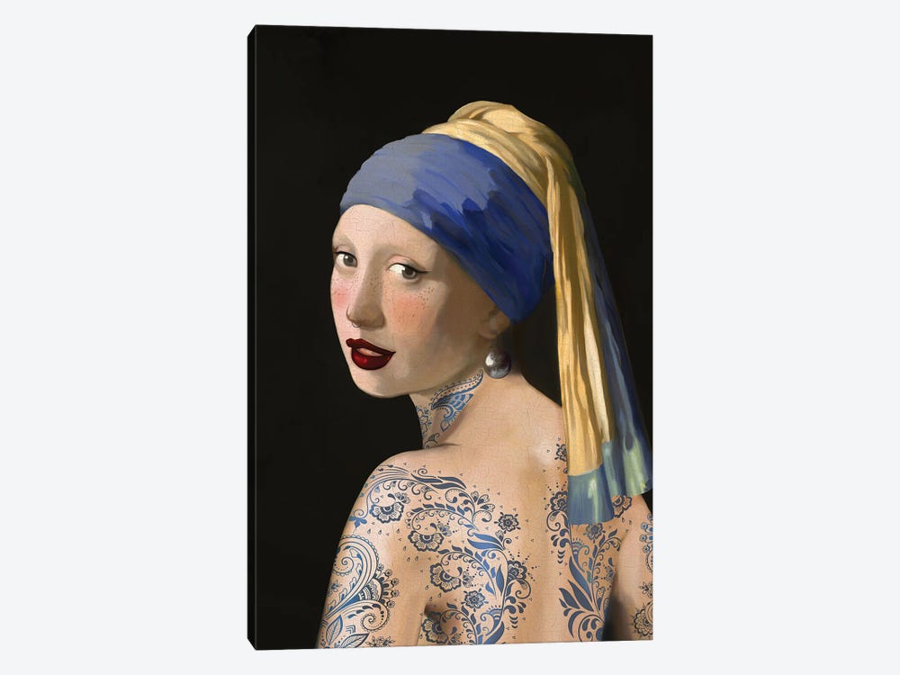 Girl With A Pearl Earring by Nettsch 1-piece Canvas Print