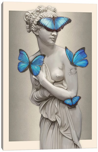 Butterfly Venus Canvas Art Print - The Birth of Venus Reimagined