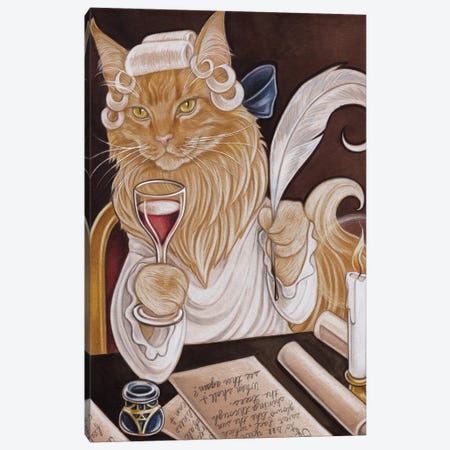 Cat Casanova Canvas Print #NEW1} by Natalie Ewert Art Print