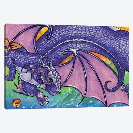 Purple Dragon Canvas Print #NEW25} by Natalie Ewert Canvas Artwork