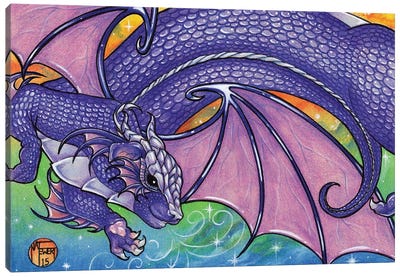 Purple Dragon Canvas Art Print - Natalie Ewert
