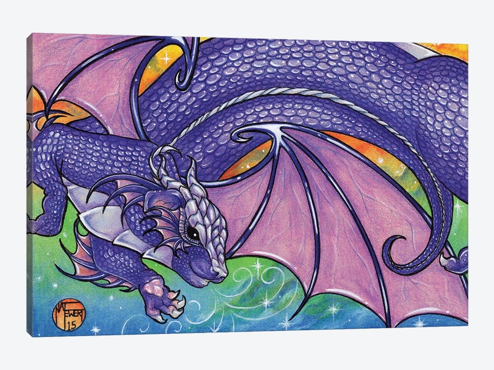 Purple Dragon by Natalie Ewert 1-piece Canvas Art