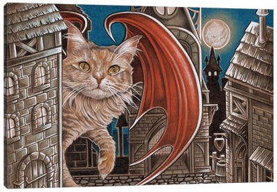 Trouble Cat Canvas Art Print - Natalie Ewert