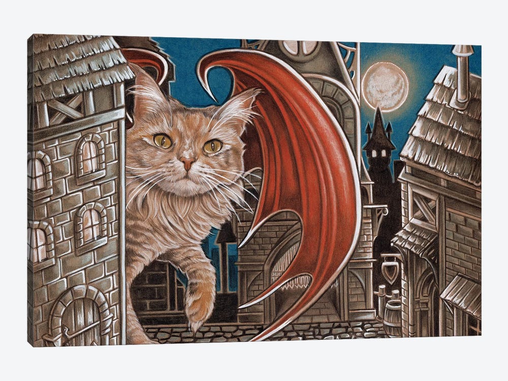 Trouble Cat by Natalie Ewert 1-piece Canvas Print