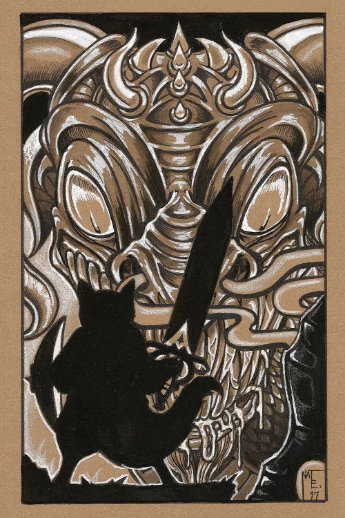 Cat Warrior by Natalie Ewert wall art