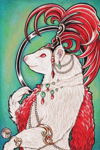 Ferret Gigi by Natalie Ewert art print