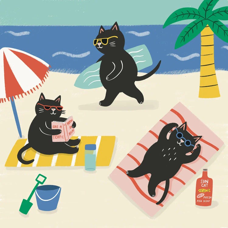 Sun Cats by Nat Ellis wall art