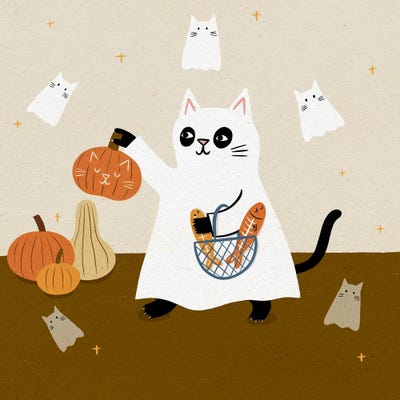 Trick Or Treat by Nat Ellis multi panel art