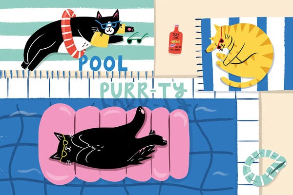 Fine Art Print: Pool Party by Nat Ellis