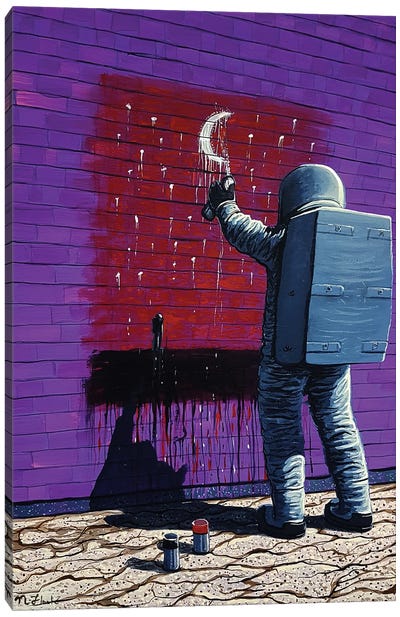 Spray Of Light Canvas Art Print - Expressive Street Art