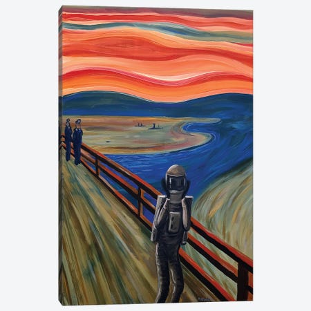 Still Screaming - The Scream tribute Canvas Print #NFL113} by Flooko Canvas Print