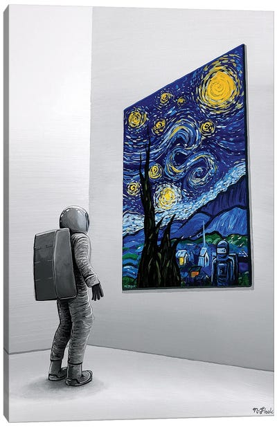 The Critic Canvas Art Print - Starry Night Collection