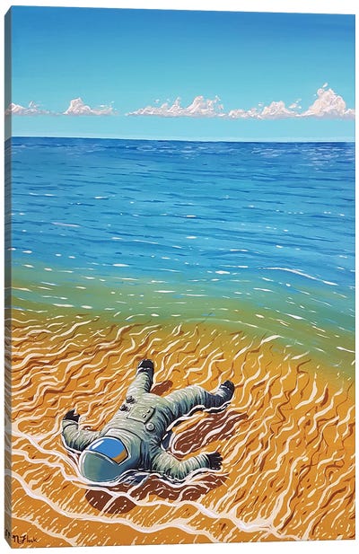 Washed Up Canvas Art Print - Flooko
