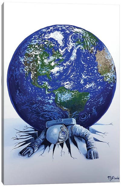 Weight Of The World Canvas Art Print - Earth Art