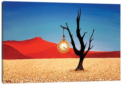 Killing Time Canvas Art Print - The Persistence of Memory Reimagined