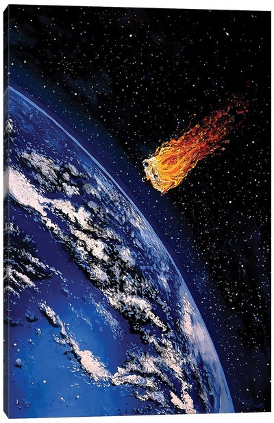 Man Down Canvas Art Print - Comet & Asteroid Art
