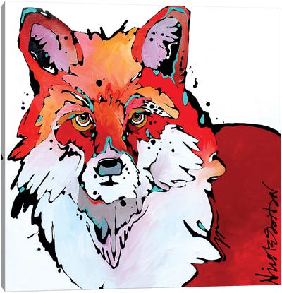 Foxy Brown Canvas Art Print - Fox Art
