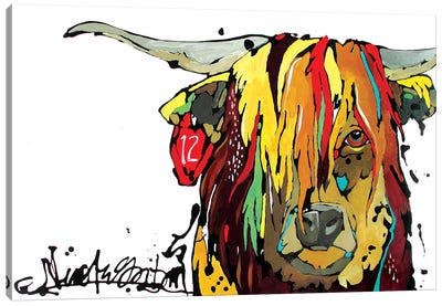 Highland Cow Canvas Art Print - Nicole Gaitan