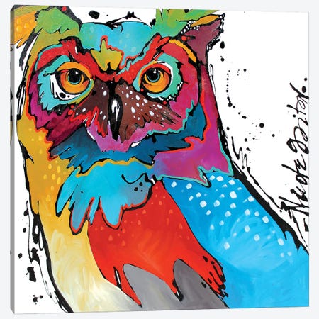 Owl Canvas Print #NGA31} by Nicole Gaitan Art Print